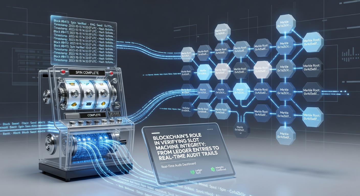 Real-time blockchain audit dashboard displaying slot machine transaction trails for casino regulators