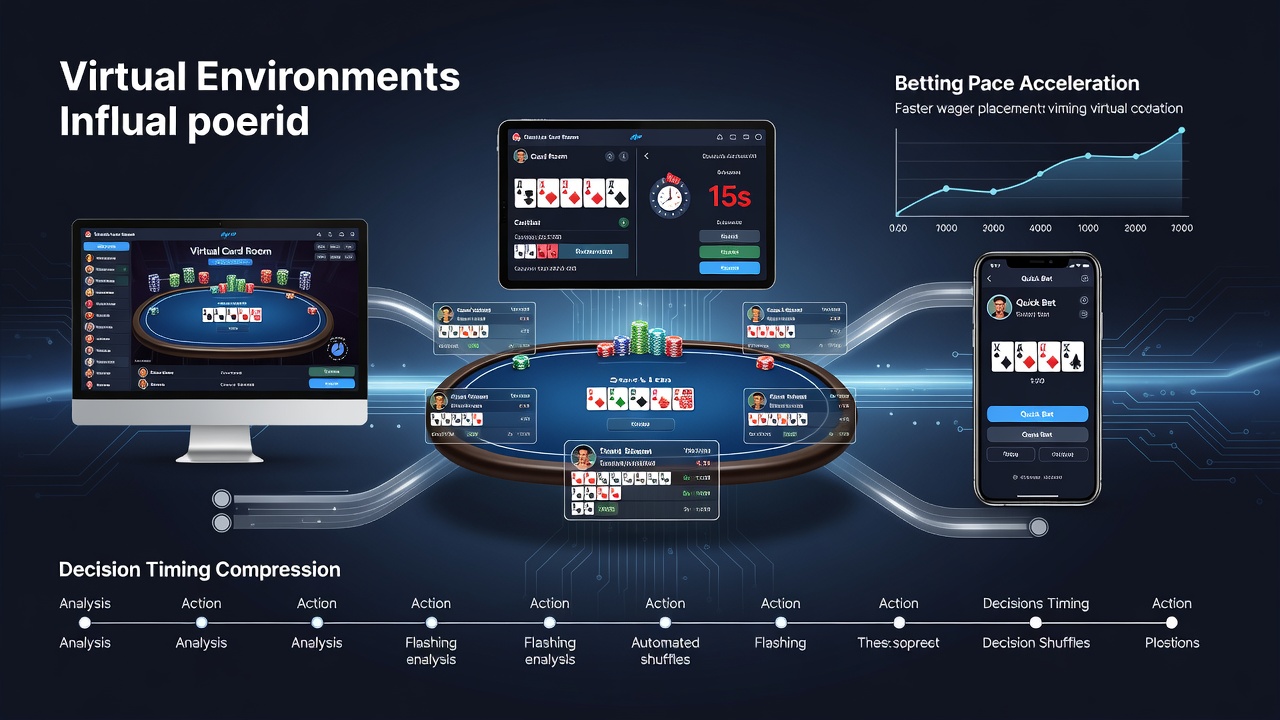 Side-by-side comparison of desktop and mobile card room interfaces highlighting timer placement and control layouts